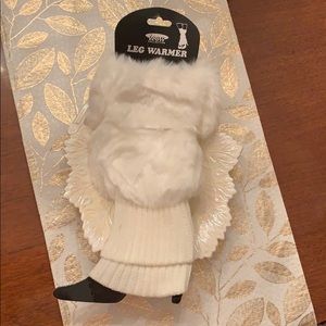 Faux fur leg warmer